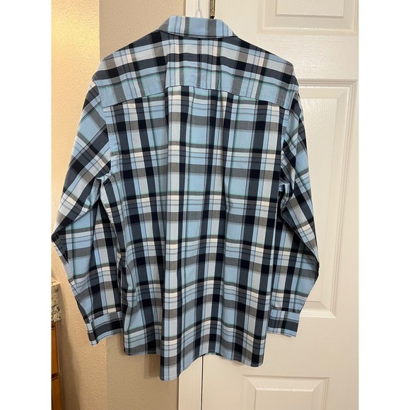 Wrangler ATG Mens XL Plaid Long Sleeve Shirt Regular Fit Recycled Polyester - Picture 4 of 4